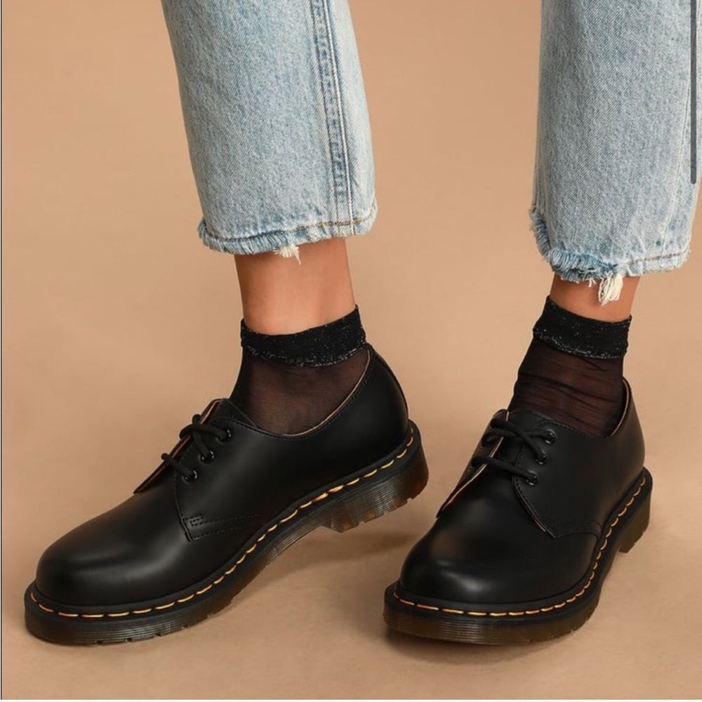 Dr. Martens Black 1461 Softy T Leather Shoes Size 5